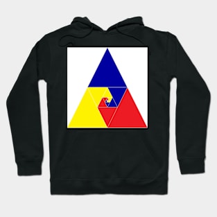 geometry primary colored triangles Hoodie